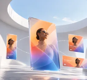 Digital display ad mockups featuring lifestyle photography